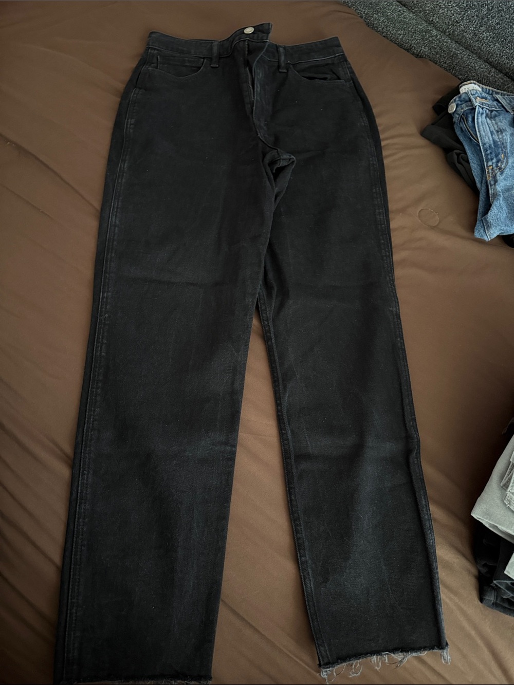 Hollister Black Ultra High Rise Mom Jeans